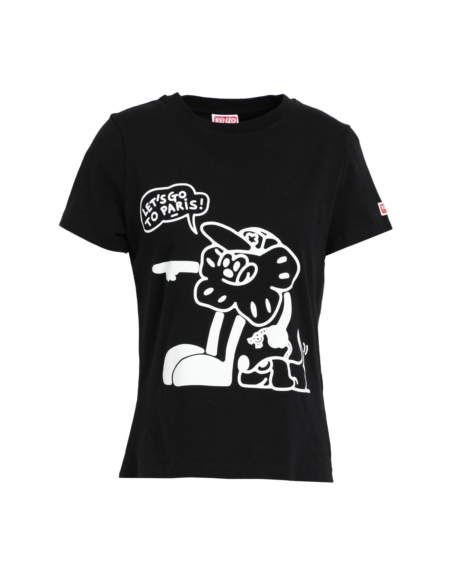 Shop Kenzo Woman T-shirt Black Size S Cotton