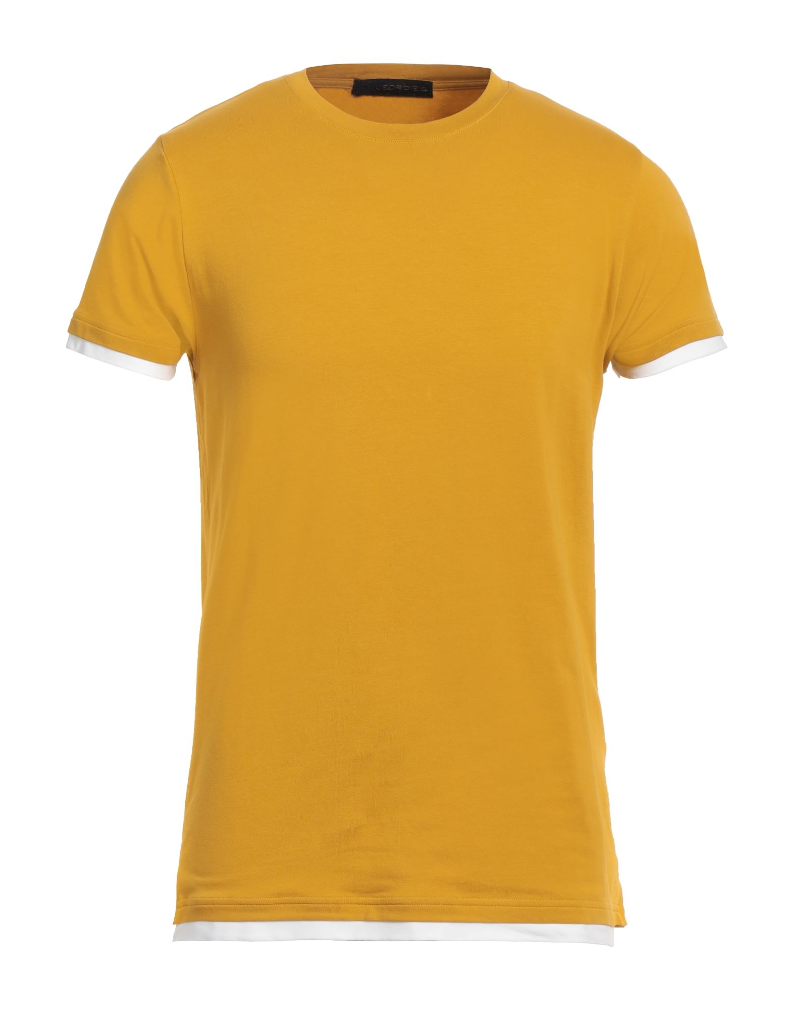 Jeordie's Man T-shirt Mustard Size S Cotton, Elastane In Yellow