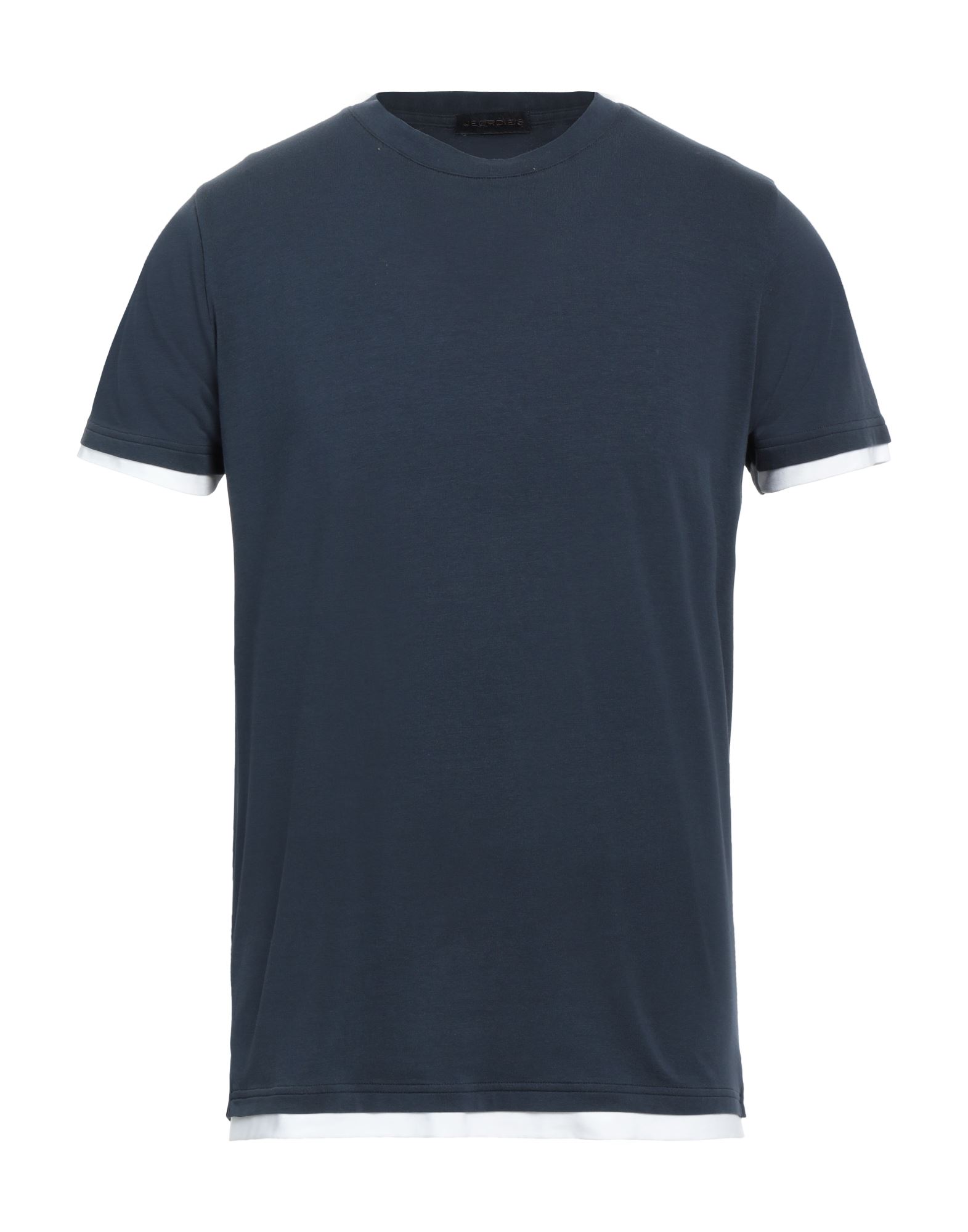 Jeordie's Man T-shirt Navy Blue Size 3xl Cotton, Elastane