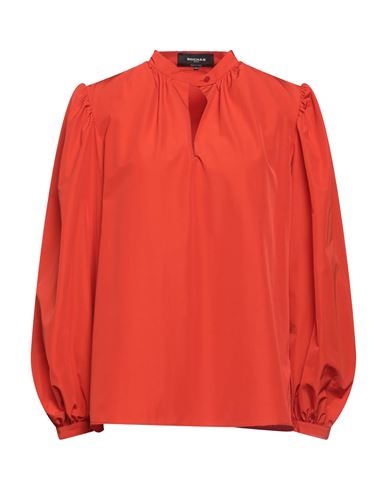 Rochas Woman Top Rust Size 6 Polyester, Silk In Red