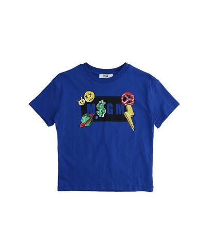Msgm Babies'  Toddler Boy T-shirt Bright Blue Size 6 Cotton