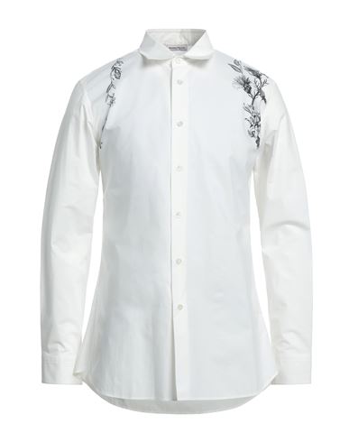 Alexander Mcqueen Man Shirt White Size 16 Cotton