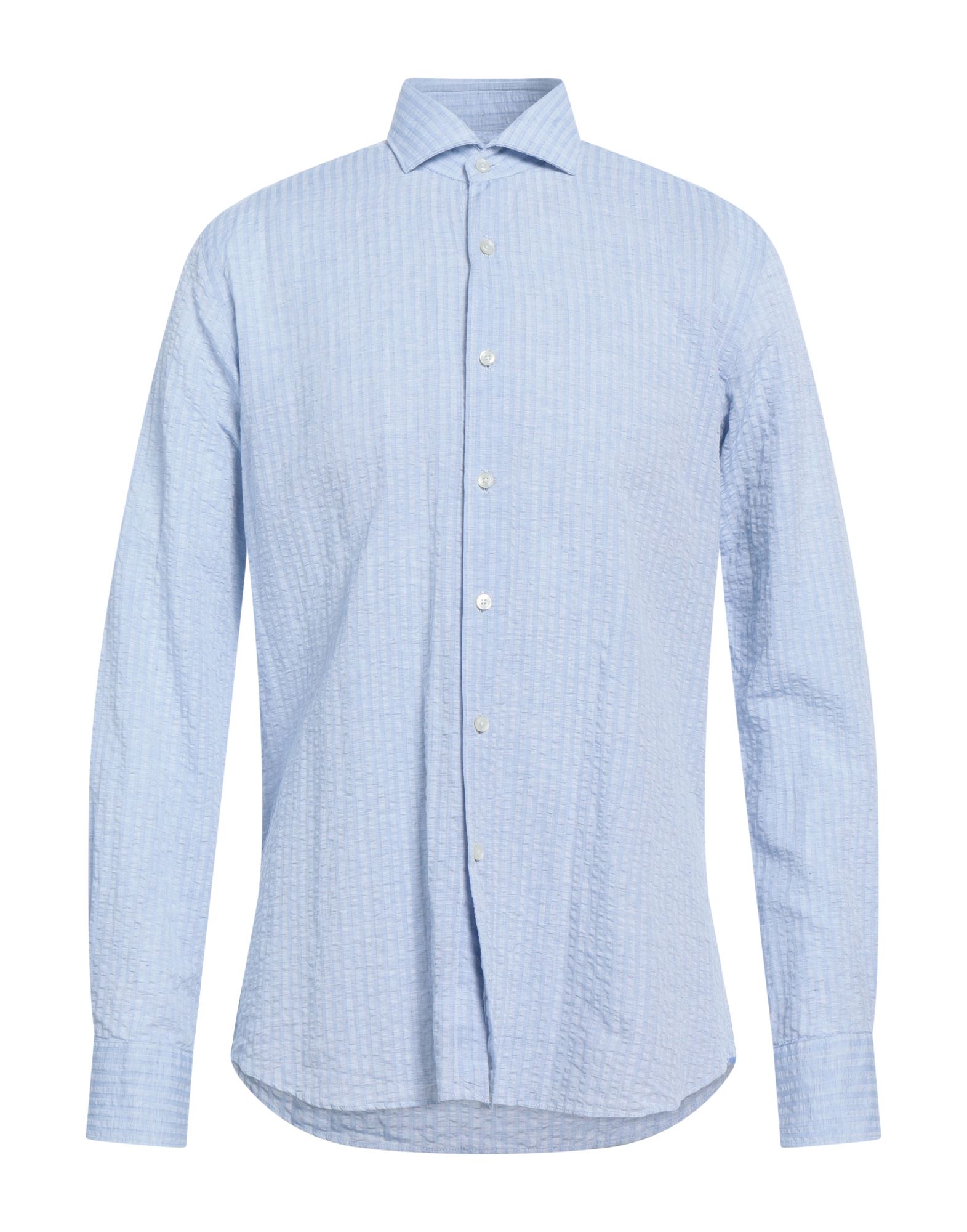 Shop Xacus Man Shirt Sky Blue Size 16 ½ Cotton, Linen