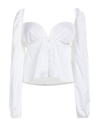 Federica Tosi Woman Shirt White Size 8 Cotton, Silk