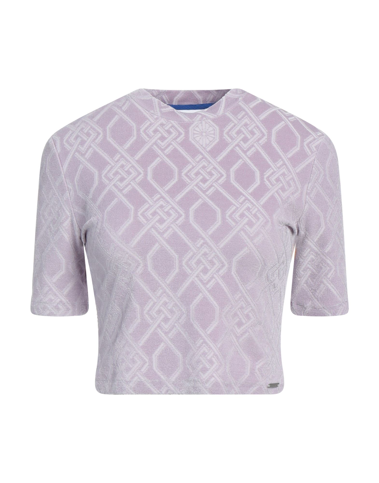Koché Woman T-shirt Lilac Size M Viscose, Polyamide, Elastane In Purple