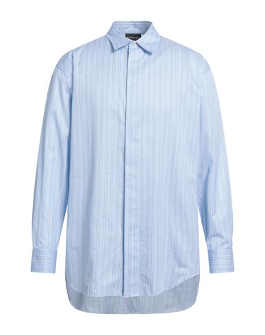 Emporio Armani Man Shirt Sky Blue Size S Cotton