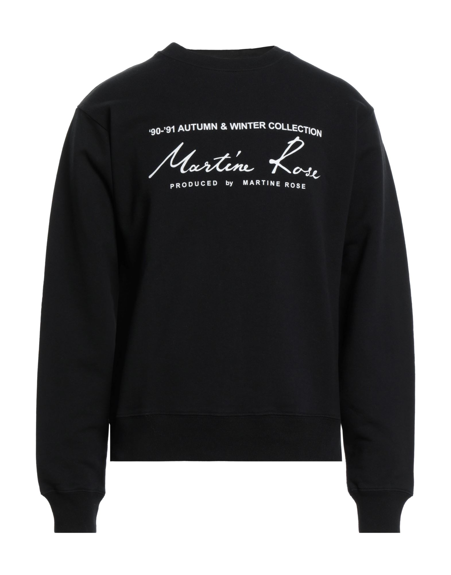 Shop Martine Rose Man Sweatshirt Black Size L Cotton