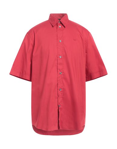 Emporio Armani Man Shirt Red Size L Cotton, Polyamide, Elastane