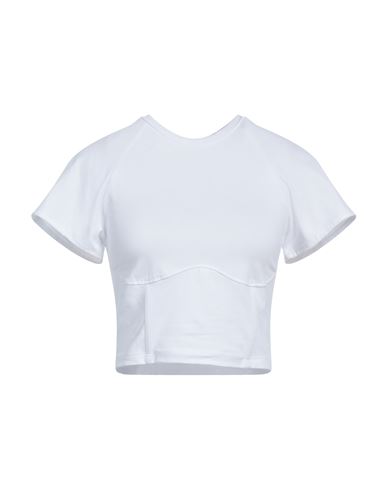 Hinnominate Woman T-shirt White Size L Cotton, Elastane