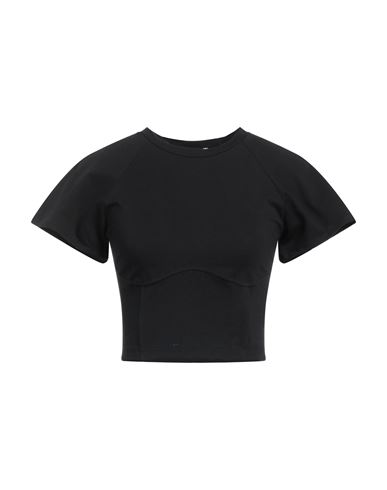 Hinnominate Woman T-shirt Black Size L Cotton, Elastane