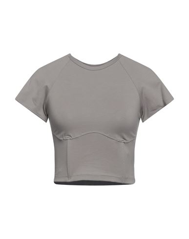 Hinnominate Woman T-shirt Grey Size M Cotton, Elastane