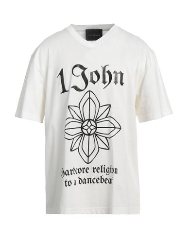 John Richmond Man T-shirt White Size M Cotton