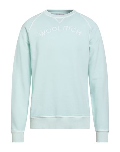 Woolrich Varsity Crewneck Man Sweatshirt Light Green Size L Cotton In Green