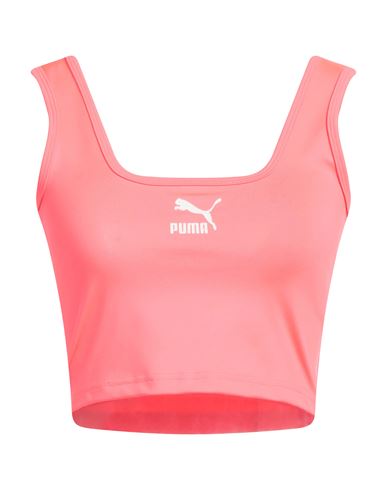 Puma Woman Top Fuchsia Size M Polyester, Elastane In Pink