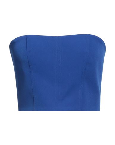 Hanita Woman Top Blue Size S Polyester, Elastane