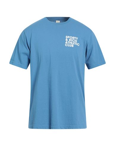 Sporty And Rich Sporty & Rich Man T-shirt Light Blue Size Xl Cotton