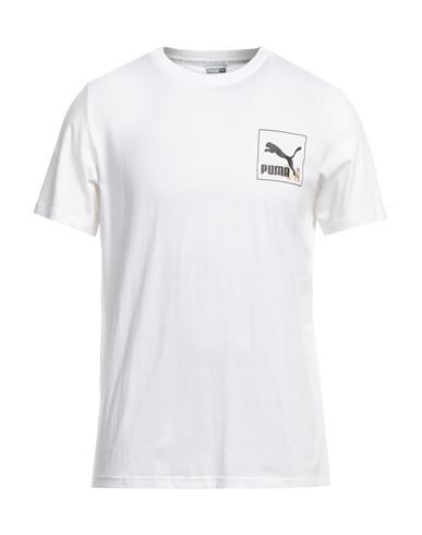Puma Man T-shirt White Size Xxl Cotton, Polyester