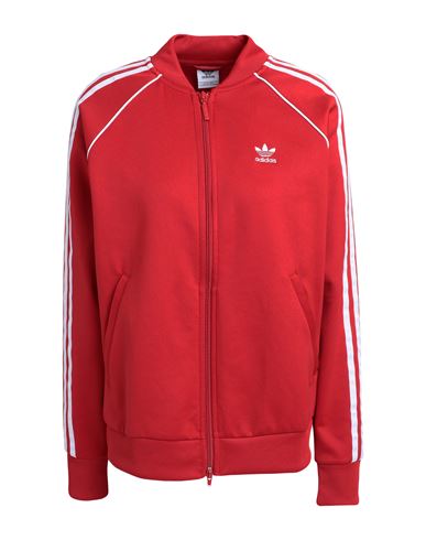 Adidas Originals Adicolor Classics Sst Track Top Woman Sweatshirt Red Size 4 Cotton, Recycled Polyes