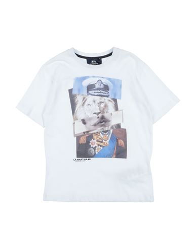 La Martina Toddler Boy T-shirt White Size 6 Cotton, Elastane In White