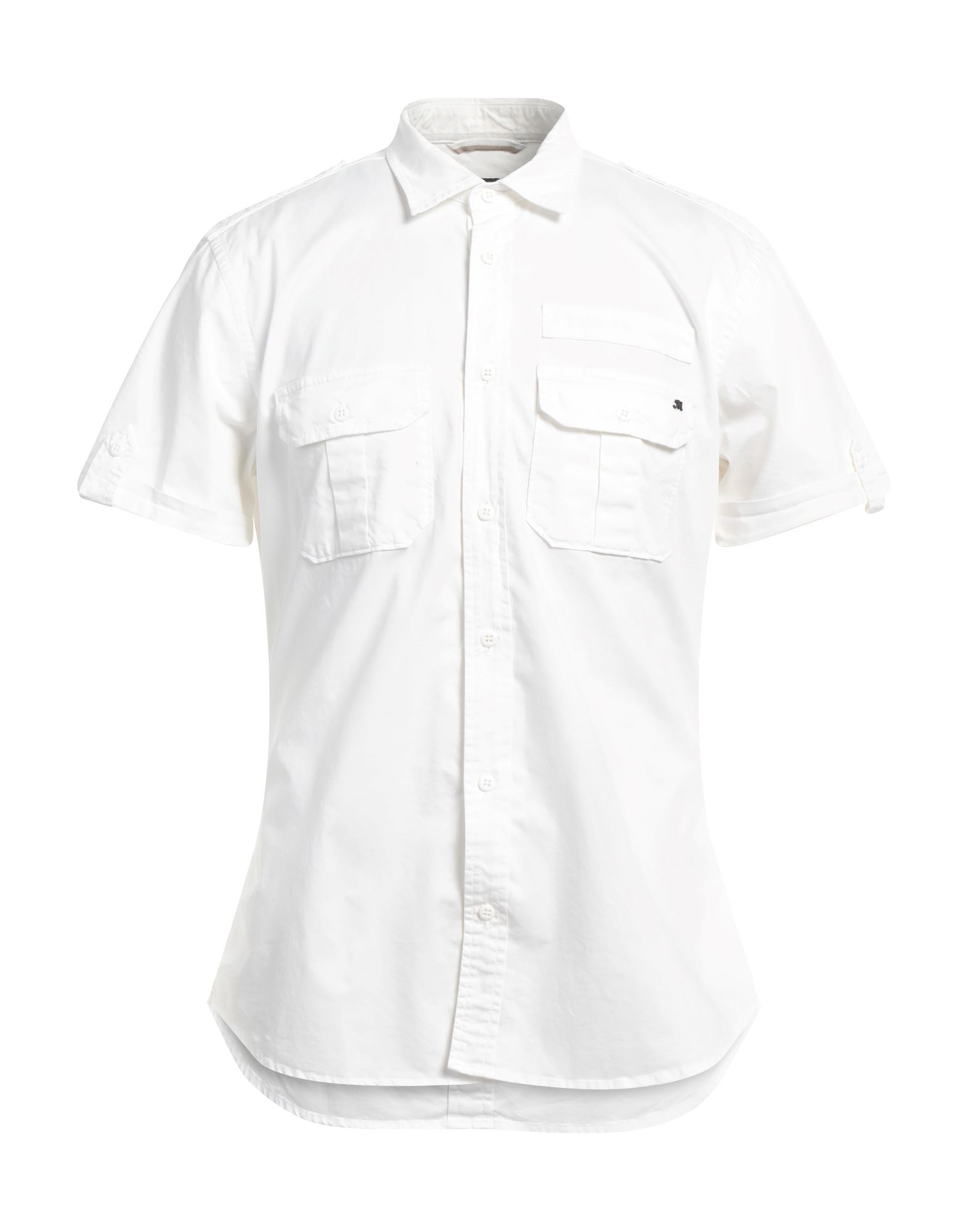 Mason's Man Shirt White Size Xl Cotton, Elastane