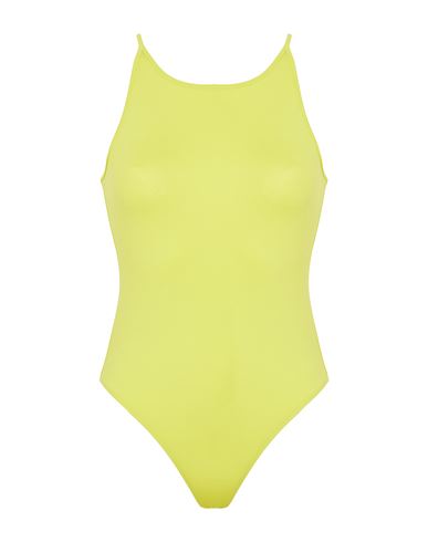 8 By Yoox Jersey Halter Essential Bodysuit Woman Bodysuit Acid Green Size Xl Viscose, Elastane