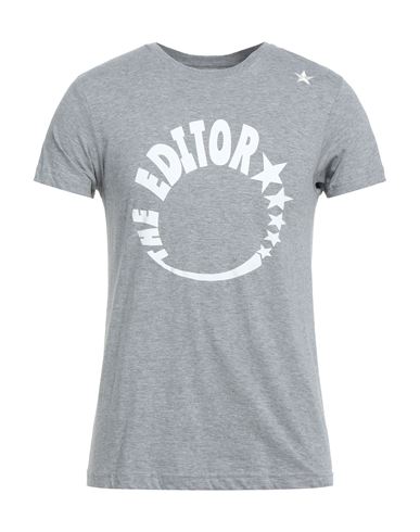 THE EDITOR THE EDITOR MAN T-SHIRT LIGHT GREY SIZE XXL COTTON