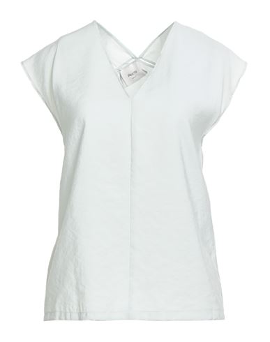 Alysi Woman Top Sky Blue Size 2 Modal, Polyester In White