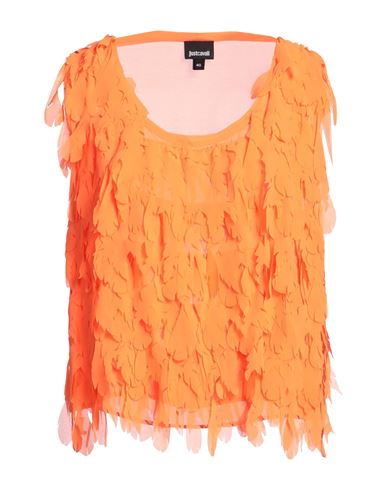 Just Cavalli Woman Top Orange Size 0 Polyester