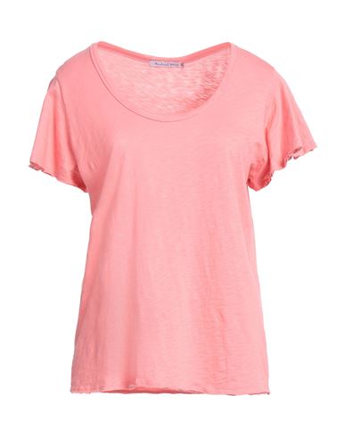 Michael Stars Woman T-shirt Salmon Pink Size Onesize Supima