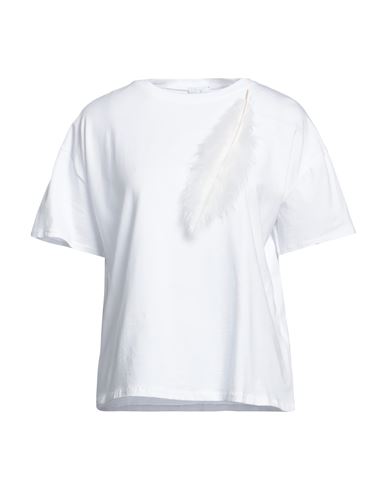 Berna Woman T-shirt Cream Size Onesize Cotton, Elastane In White