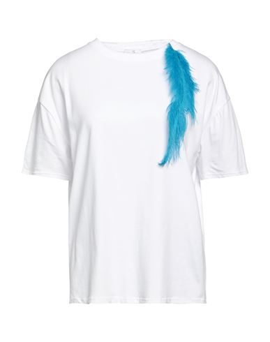 Berna Woman T-shirt Azure Size Onesize Cotton, Elastane In Blue