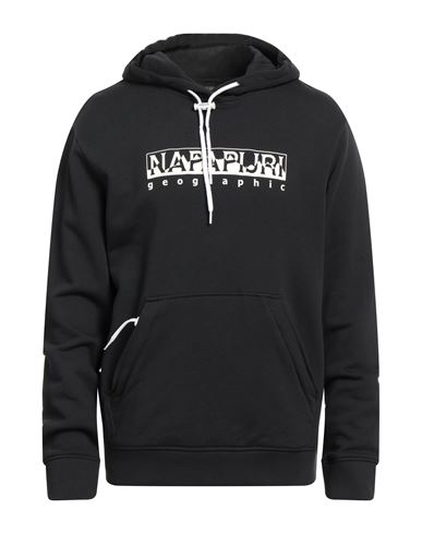 Napapijri Man Sweatshirt Black Size Xs Cotton, Elastane