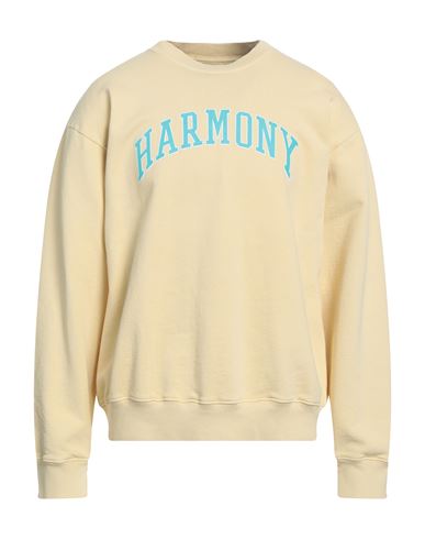 Harmony Paris Man Sweatshirt Light Yellow Size L Cotton