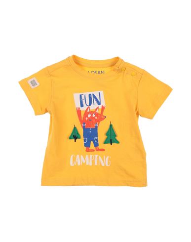 Losan Babies'  Newborn Girl T-shirt Apricot Size 3 Cotton In Orange