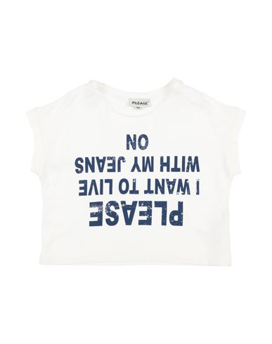 Please Babies'  Toddler Girl T-shirt White Size 6 Cotton