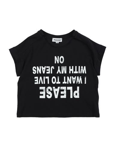 Please Babies'  Toddler Girl T-shirt Black Size 4 Cotton