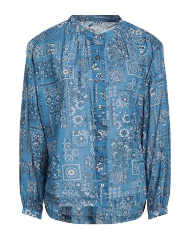 Overlover Woman Shirt Slate Blue Size Xs Cotton
