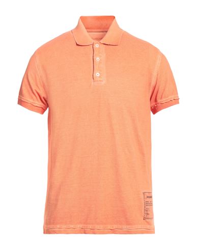 Shop Zadig & Voltaire Man Polo Shirt Orange Size S Cotton