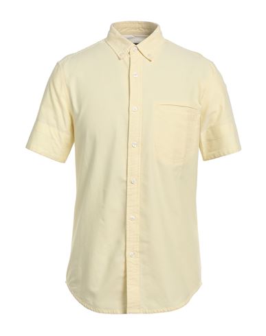 Topman Man Shirt Light Yellow Size M Cotton