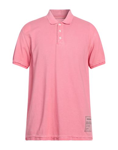 Zadig & Voltaire Man Polo Shirt Pink Size S Cotton