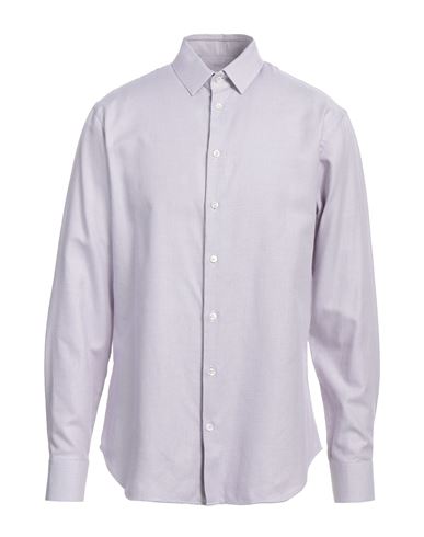 Giorgio Armani Man Shirt Lilac Size 15 Cotton In Purple