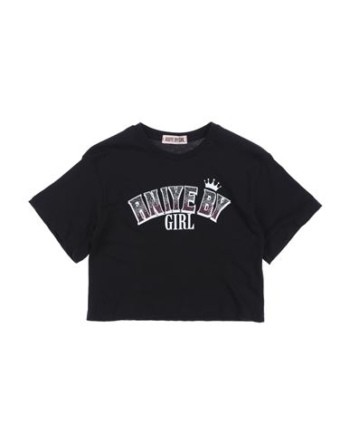 Aniye By Babies'  Toddler Girl T-shirt Black Size 6 Cotton