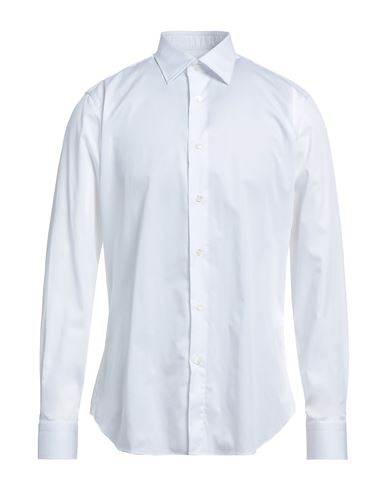 Tombolini Man Shirt Light Grey Size 16 Cotton In White