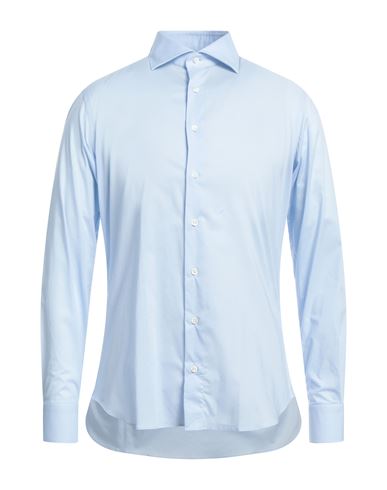 Tombolini Man Shirt Light Blue Size 15 ¾ Cotton, Elastane In Blue