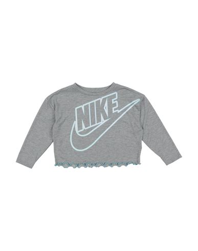 Nike Babies'  Toddler Girl T-shirt Grey Size 6 Polyester, Viscose