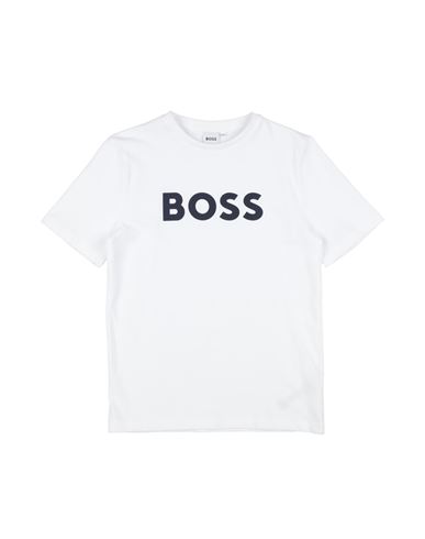 Hugo Boss White T-shirt For Baby Boy With Blue Logo