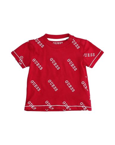 Guess Babies'  Newborn Girl T-shirt Red Size 3 Cotton