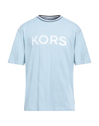 Michael Kors Mens Man T-shirt Sky Blue Size Xs Cotton