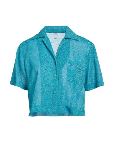 Oseree Oséree Woman Shirt Azure Size S/m Polyethylene In Blue