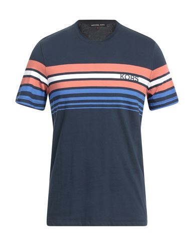 Michael Kors Mens Man T-shirt Midnight Blue Size Xl Cotton